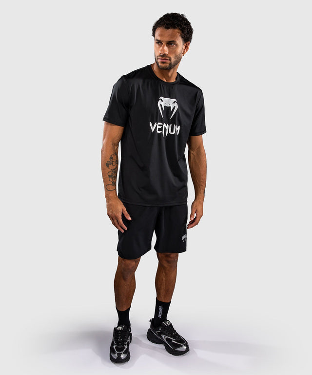 Venum T-Shirt Classic Dry Tech – Black/Silver