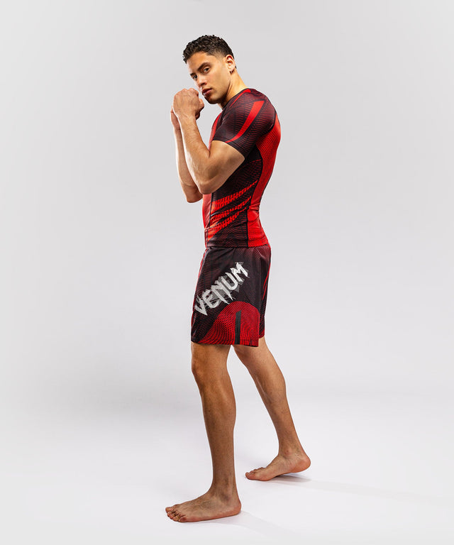 Venum Rashguard Galactic 3.0 Korta ärmar - Röd/Silver
