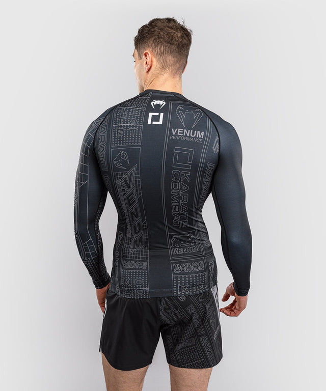Venum Rashguard Karate Combat Lange Mouwen - Zwart/Grijs