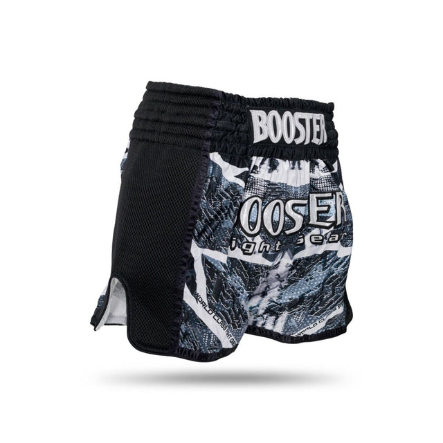 Calções de kickboxing Booster Alien – Preto/Cinzento