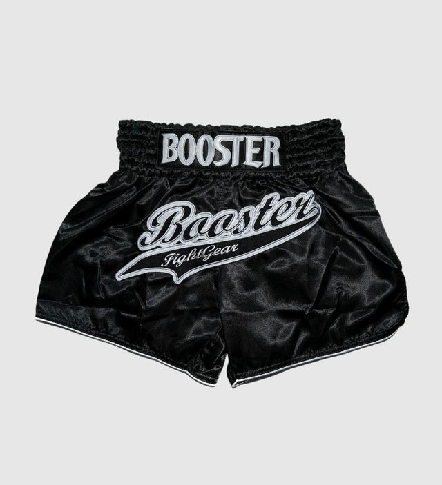 Shorts de kickboxing Booster Slugger – Noir/Argent