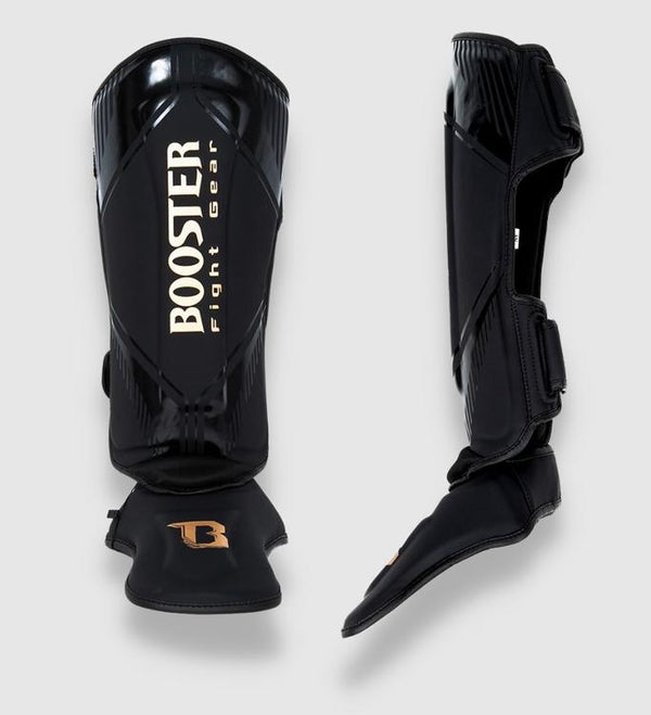 Caneleiras de kickboxing Booster Bangkok – Preto/Ouro