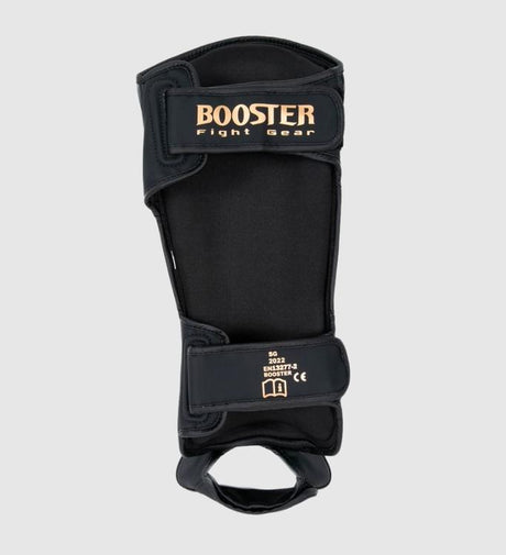 Espinilleras de kickboxing Booster Bangkok – Negro/Oro – Espinilleras