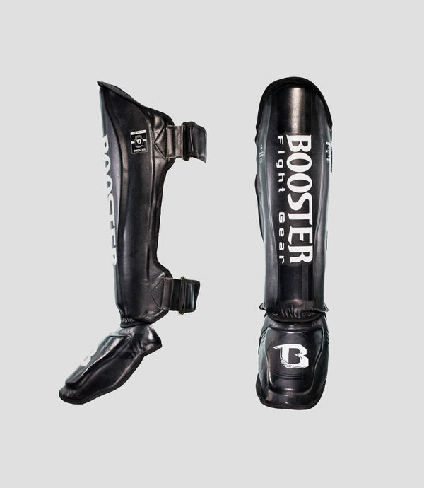 Caneleiras de kickboxing Booster V3 – Preto
