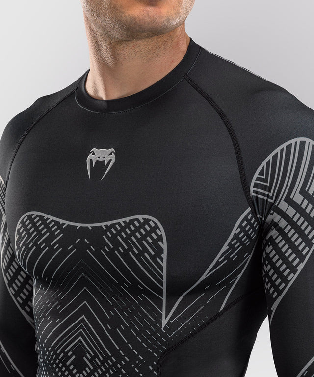 Rashguard Venum Midnight Fury Maniche Lunghe – Nero/Grigio/Argento