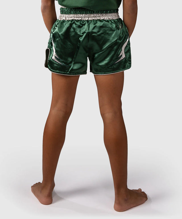 Venum Muay-Thai-Shorts Inferno Kinder – Grün