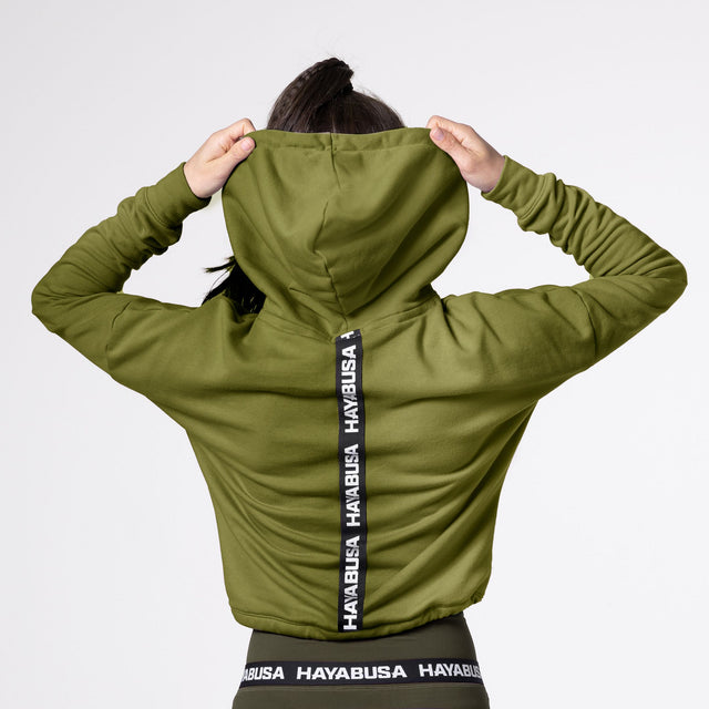 Hayabusa Hoodie Cozy Fleece til kvinder - Olivengrøn