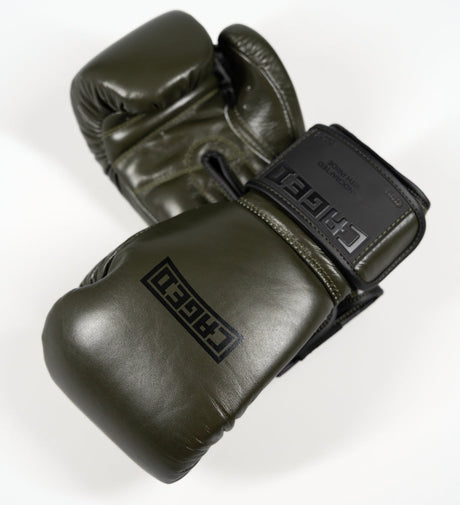 Guantes de boxeo Caged 'X' Series – Caqui Verde/Negro – Guantes de boxeo