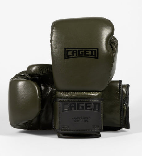 Guantes de boxeo Caged 'X' Series – Caqui Verde/Negro – Guantes de boxeo