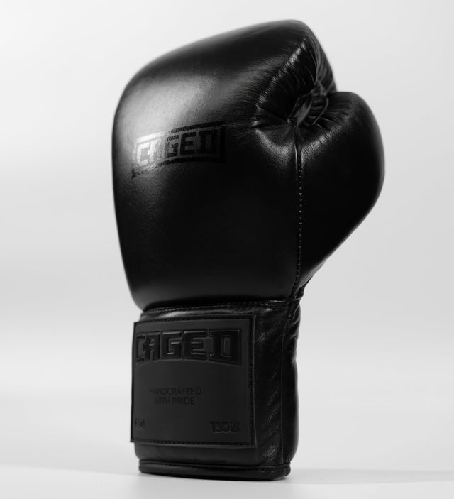 Caged Boxningshandskar 'X Series' Veters - Svart/Svart - Boxningshandskar