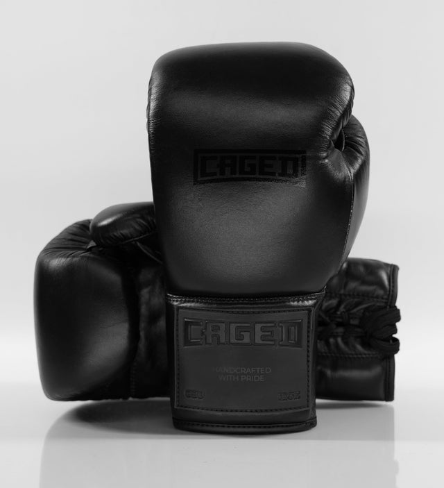 Caged Boxningshandskar 'X Series' Veters - Svart/Svart - Boxningshandskar