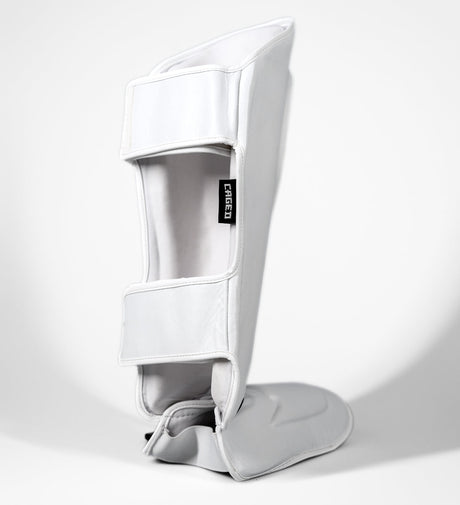 Caneleiras Caged Kickboks 'X' Series – Branco/Branco