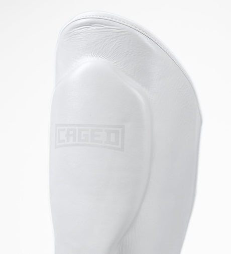 Caneleiras Caged Kickboks 'X' Series – Branco/Branco