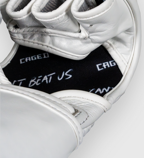 Caged MMA Sparring Gloves 'X Series' – White/White – MMA gloves