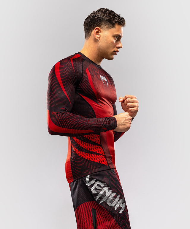 Venum Rashguard Galactic 3.0 Långärmad – Röd/Silver
