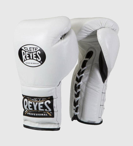 Mănuși de box Cleto Reyes cu șireturi – Alb