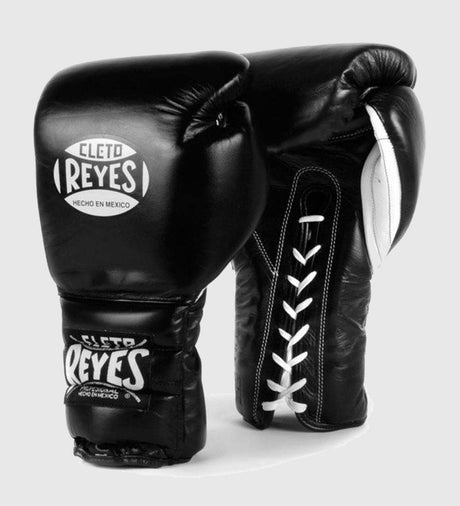 Mănuși de box Cleto Reyes cu Șireturi – Negru – Mănuși de box