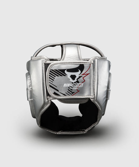 Ringhorns Charger Head guard Silver/Black – rear view