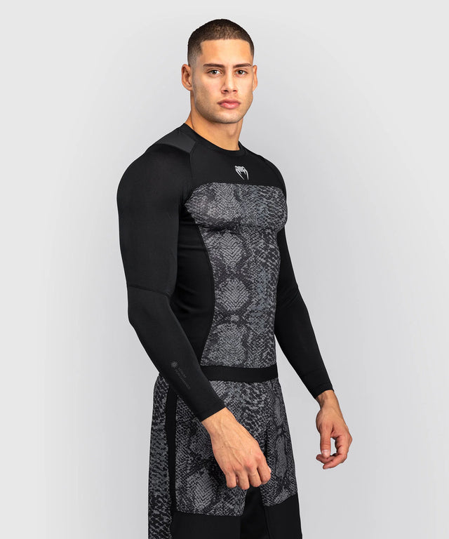 Rashguard Venum G-Fit Scales manches longues – Noir/Gris