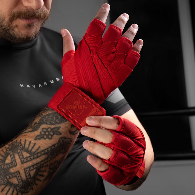 Bende da boxe Hayabusa Knuckle Guard – Rosso