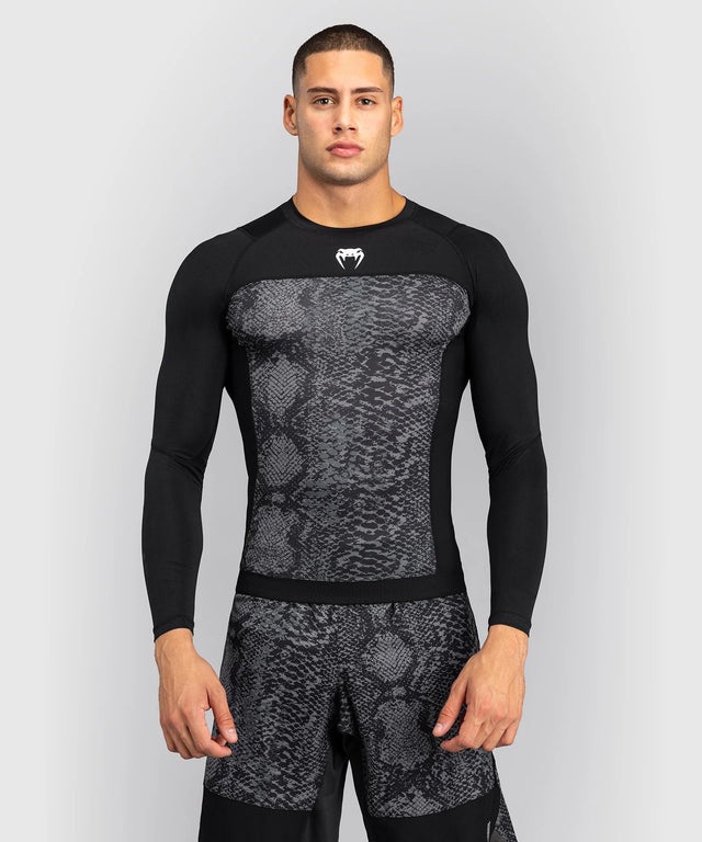Rashguard Venum G-Fit Scales manches longues – Noir/Gris