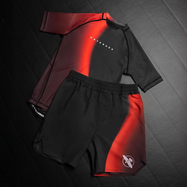 Rashguard Hayabusa Apex Nova Mâneci Scurte Copii – Roșu