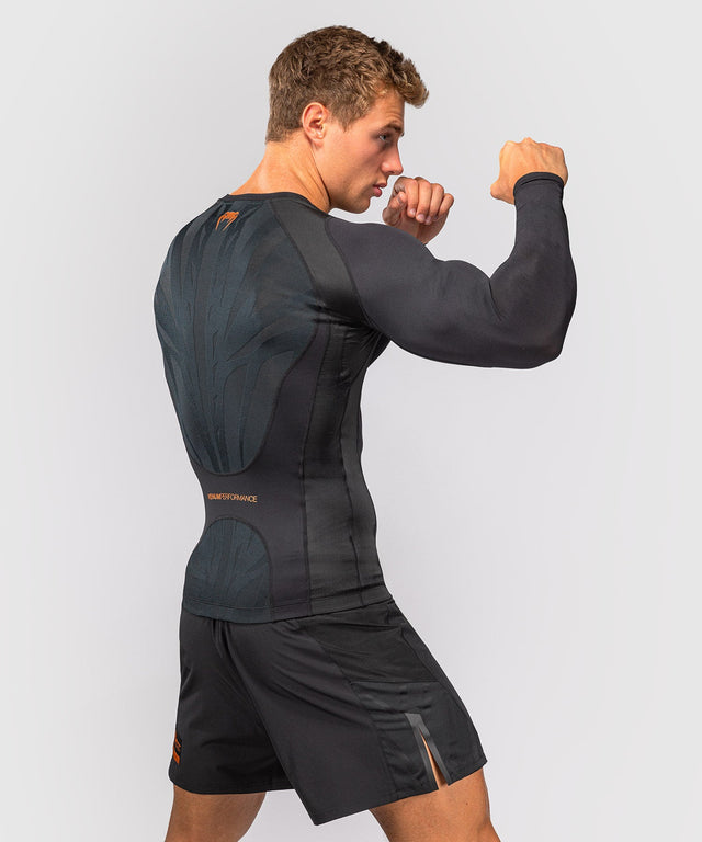 Venum Rashguard G-Fit Revolution lange ærmer - Sort/Kobber