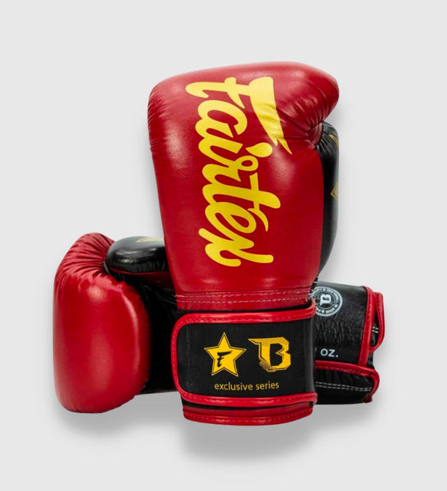 Fairtex Boksehandsker FXB V2 - Rød/Sort/Guld - Boksehandsker