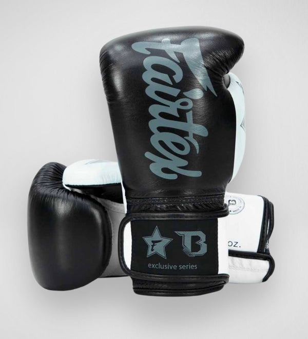 Luvas de boxe Fairtex FXB V2 – Preto/Cinzento/Branco