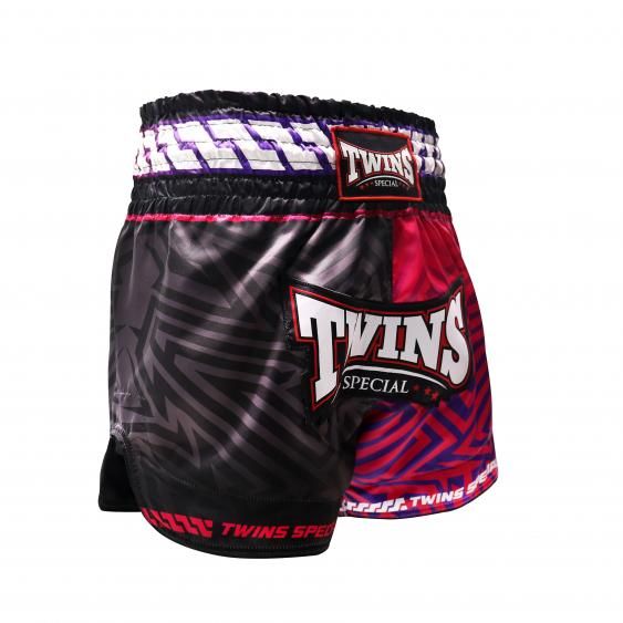 Twins Muay Thai Shorts TTBL Maze - Zwart/Roze