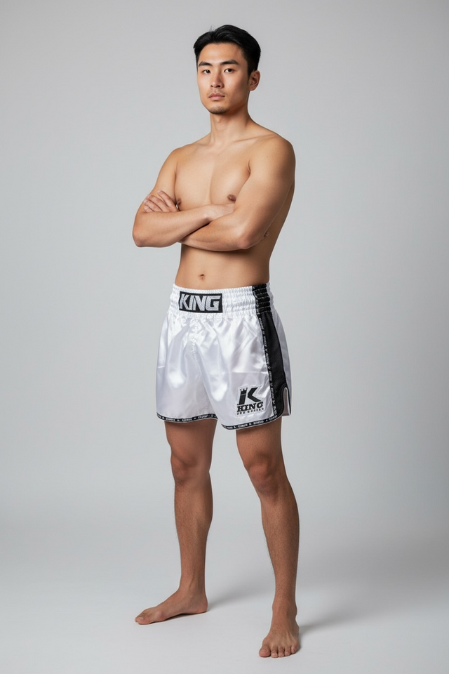 Spodenki Muay Thai King Pro Boxing Bangkok – Białe