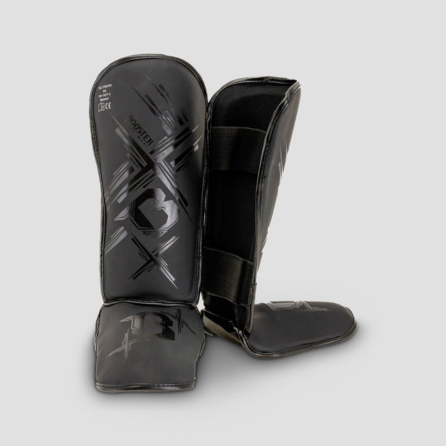 Protège-tibias Booster Alpha Enfant – Noir