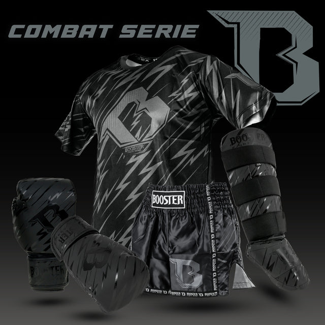 Booster Benskydd Combat Series 4 Barn - Svart
