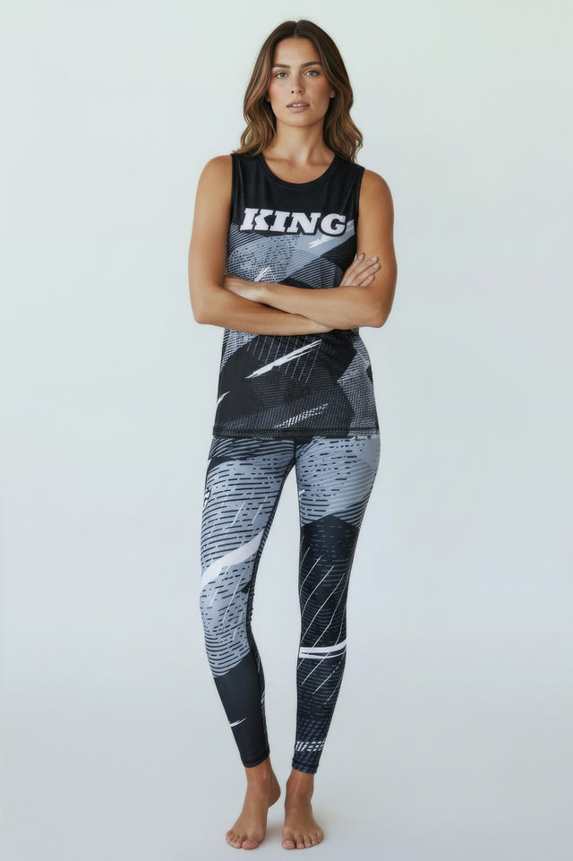 Rashguard King Pro Boxing Shadow 1 da donna – Nero
