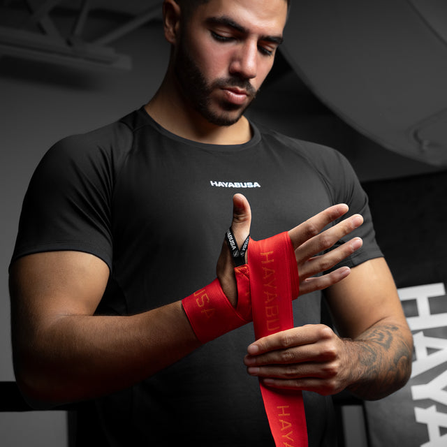 Ligaduras de boxe Hayabusa Deluxe – Vermelho