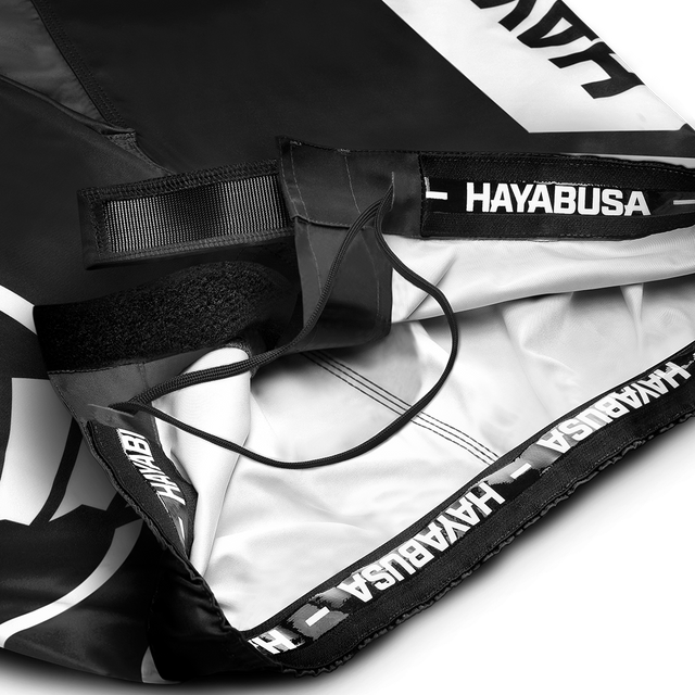 MMA trenky Hayabusa Icon Lang – Černé/Bílé