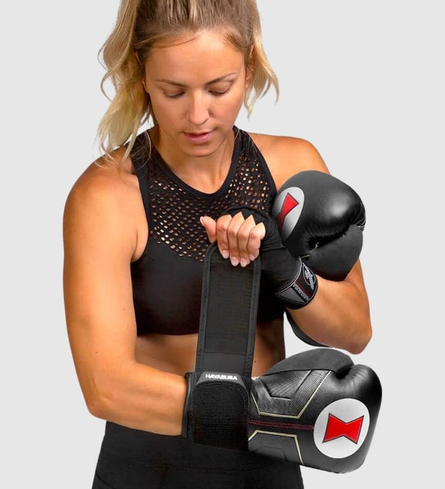 Hayabusa Boxhandschuhe Black Widow – Schwarz/Gold – Boxhandschuhe