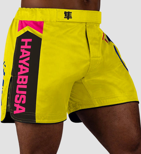 Hayabusa MMA Shorts Icon – Gul/Blå/Pink – Shorts