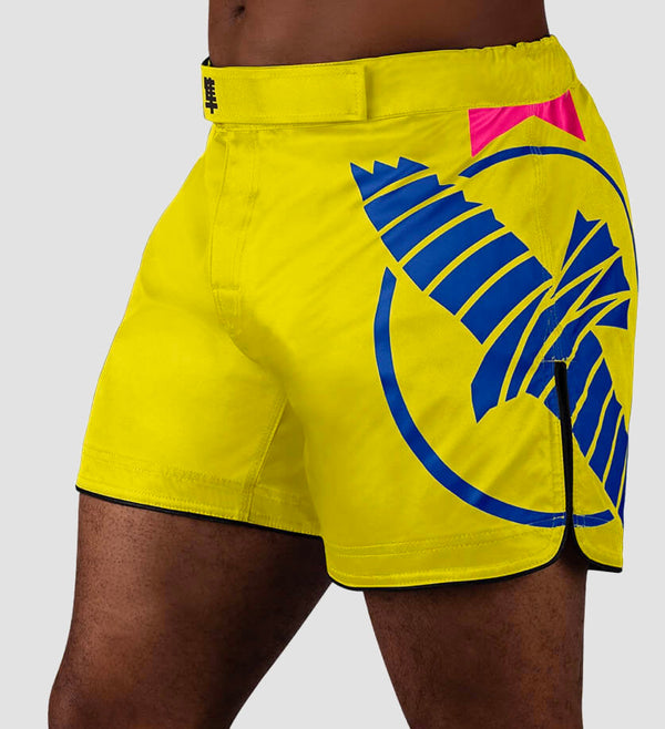 Hayabusa MMA-shorts Icon – Gul/Blå/Pink