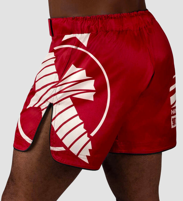Pantaloncini MMA Hayabusa Icon – Rosso/Bianco