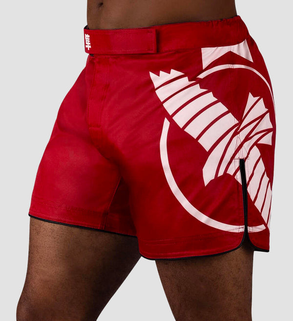Hayabusa MMA Shorts Icon - Rød/Hvid