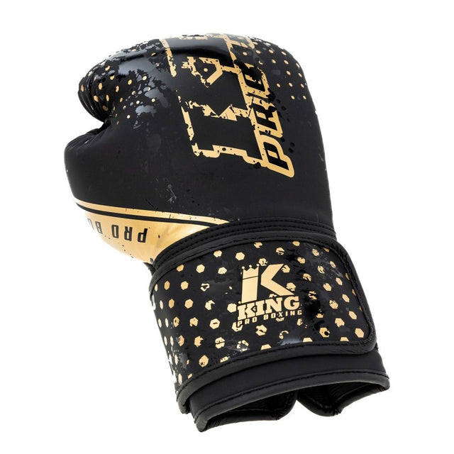 Mănuși de box King Pro Boxing Hexagon Copii – Negru/Aur