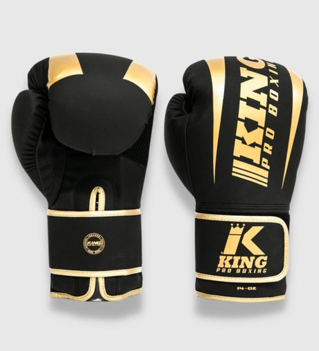 Guantes de boxeo King Revo – Negro/Oro