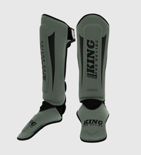 Caneleiras de kickboxing King Pro Boxing Revo – Cáqui/Preto