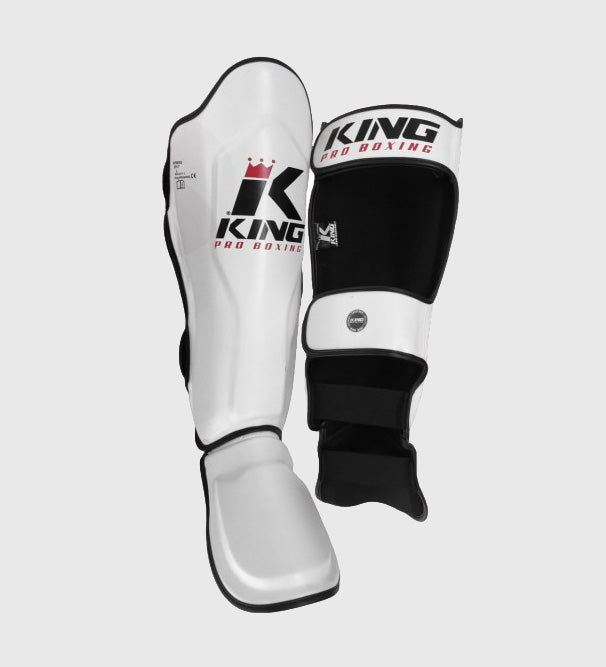 Caneleiras de kickboxing King – Branco – Caneleiras