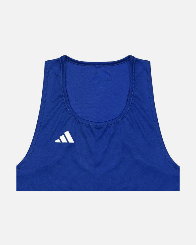 Camiseta de boxeo Adidas Punch Line – Azul/Blanco