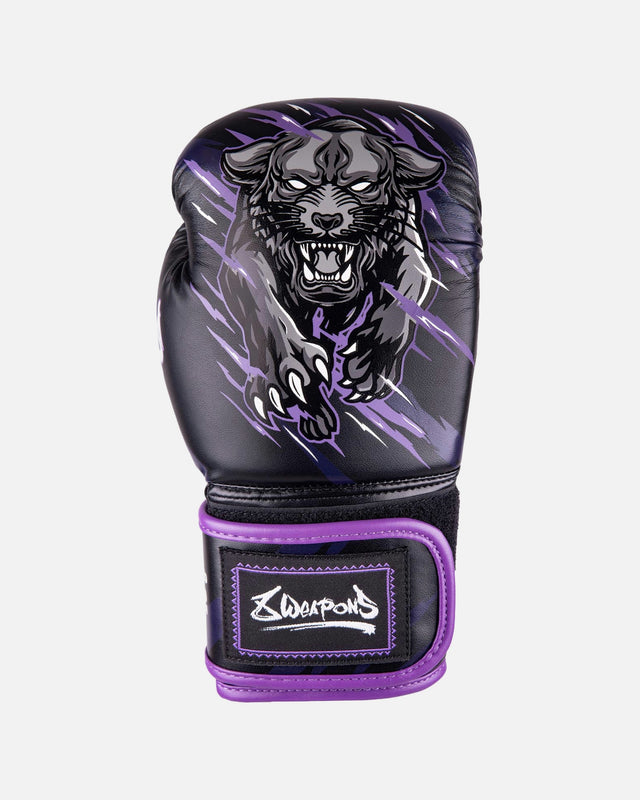 8 WEAPONS Boxhandschuhe Beastial Panther Kinder – Schwarz/Lila