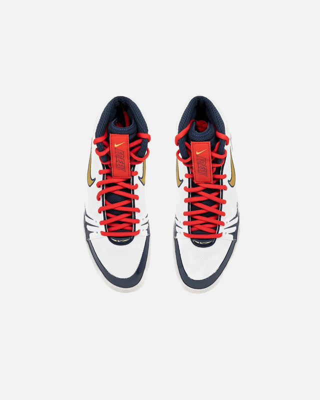 Botas de lucha Nike Freek SE - Blanco/Oro/Azul marino