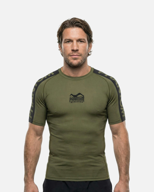 Phantom Athletics Rashguard EVO Apex Korta Ärmar – Armé