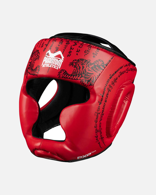 Capacete de boxe Phantom Athletics Muay Thai – Vermelho